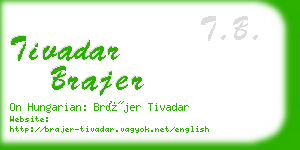 tivadar brajer business card